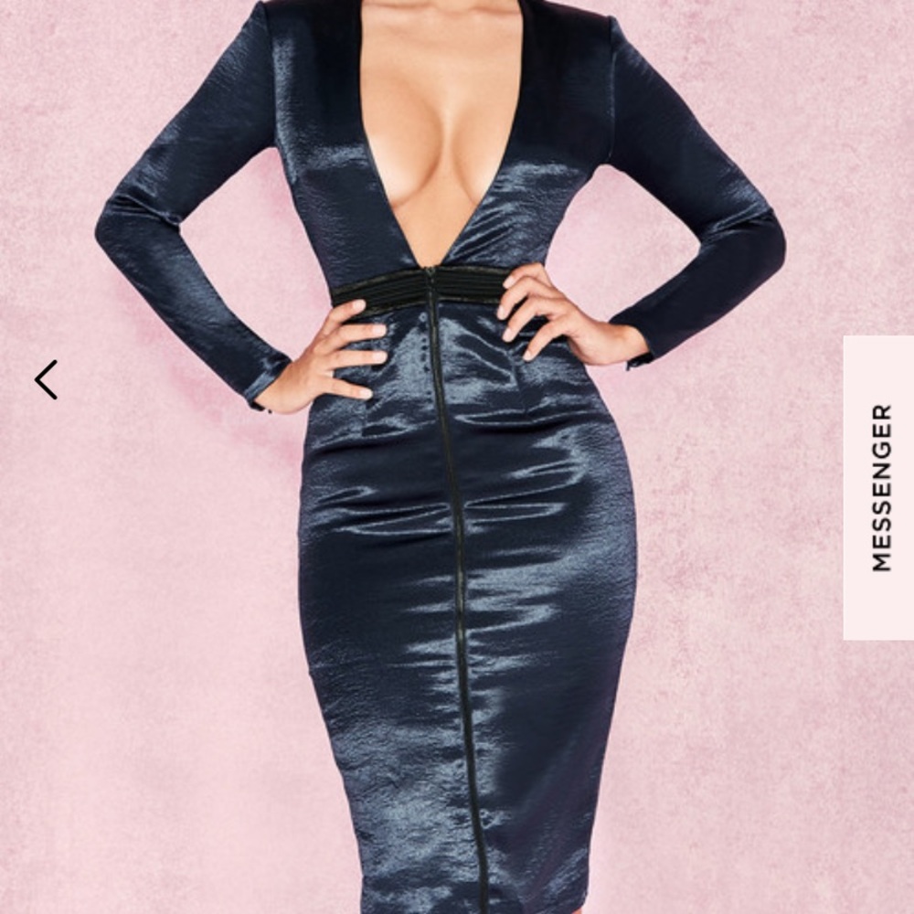 House Of Cb Sidonie Satin Dress